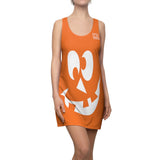 ThatXpression Spooky Goofy Cooky Pumpkin Orange Halloween Racerback Dress