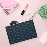 ThatXpression Fashion's Elegance Collection Navy and Green Designer Clutch Bag