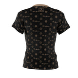 ThatXpression Fashion's Elegance Collection Black and Tan Script Women's T-Shirt