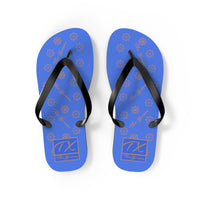 ThatXpression Fashion's TX2 Elegance Collection Royal and Tan Designer Unisex Flip Flops