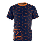 ThatXpression Elegance Men's Navy Orange S12 Designer T-Shirt