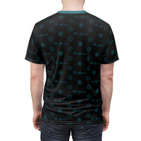 ThatXpression Elegance Men's Black Teal S12 Designer T-Shirt