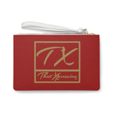 ThatXpression Fashion's Elegance Collection Red & Gold San Francisco Designer Clutch Bag