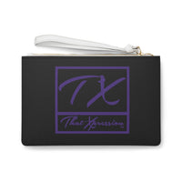ThatXpression Fashion's Elegance Collection Black & Purple Vikings Designer Clutch Bag