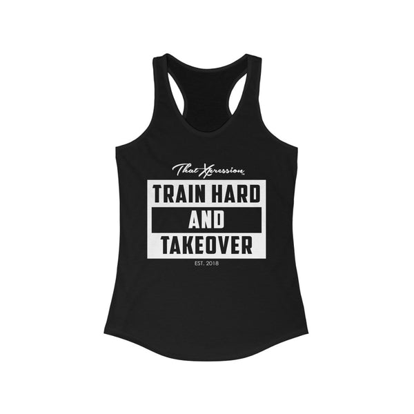 ThatXpression Fashion Fitness Train Hard Women's Racerback Tank TT704
