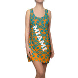 ThatXpression Fashion D'Cut Miami Orange Teal Designer Tunic Racerback