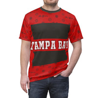 ThatXpression Elegance Men's Tampa Bay Pewter Red S13 Designer T-Shirt