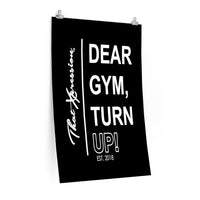 ThatXpression Motivational Gym Workout Themed Turn Up High Quality Poster