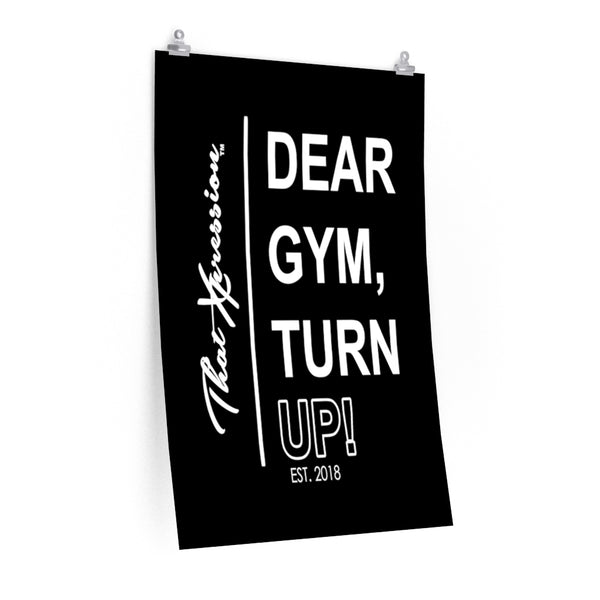 ThatXpression Motivational Gym Workout Themed Turn Up High Quality Poster