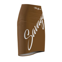 ThatXpression Fashion Brown Savage Women's Pencil Skirt 1YZF2