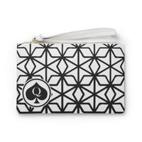 Queen Of Spades Collection Black White Clutch Bag