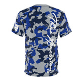 ThatXpression Fashion Navy Royal Gray Ultimate Camo Themed Unisex T-shirt XZ3T