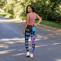 ThatXpression Fashion Themed Miami Spandex Leggings PSKIT Set