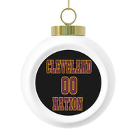 Cleveland Nation Festive Christmas Ball Ornament With Ribbon