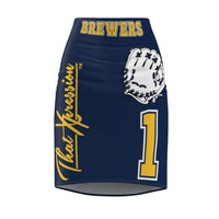 ThatXpression's Milwaukee Women's Baseball Pencil Skirt