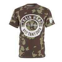 ThatXpression Fashion Train Hard & Takeover Camo Fists Unisex T-shirt CT73N