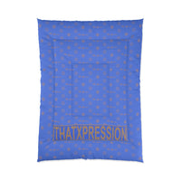 ThatXpression Fashion Arial Designer Royal and Tan Comforter