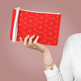 ThatXpression Fashion's TX8 Elegance Collection Red and Tan Designer Clutch Bag