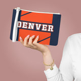 ThatXpression Fashion's Elegance Collection Orange & Blue Denver Designer Clutch Bag