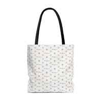 ThatXpression Fashion's Elegance Collection White and Tan Tote Bag