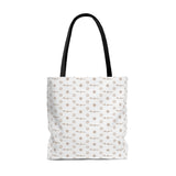 ThatXpression Fashion's Elegance Collection White and Tan Tote Bag