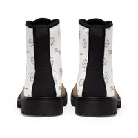 ThatXpression Fashion's Elegance Collection X1 White and Tan Men's Boots