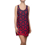 ThatXpression Fashion B2S Red Navy Designer Tunic Racerback Dress