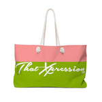 ThatXpression Fashion Stylish Pink Green Weekender Bag R27KB