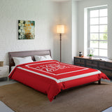 Train Hard And Takeover Affirmation Sports Gym Fitness Red(CF6) Comforter
