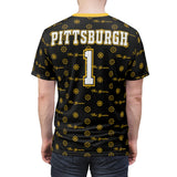 ThatXpression Elegance Men's Black Yellow Pittsburgh S13 Designer T-Shirt