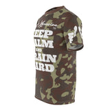 ThatXpression Fashion Keep Calm & Train Hard Camo Fists Unisex T-shirt XZ3T