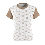 ThatXpression Fashion's Elegance Collection 2-Tone White and Tan Women's T-Shirt