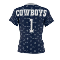 ThatXpression Elegance Women's Blue Gray Cowboys S12 Designer T-Shirt