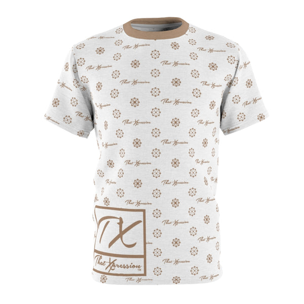 ThatXpression Fashion's Elegance Collection White and Tan Boxed TX Shirt