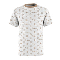ThatXpression Fashion's Elegance Collection White and Tan Shirt