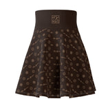 ThatXpression Fashion's Elegance Collection Brown and Tan Skater Skirt