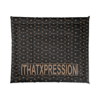 ThatXpression Fashion Designer Arial Black and Tan Comforter