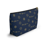 ThatXpression Fashion's Elegance Collection Navy and Gold Accessory Pouch
