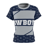 ThatXpression Elegance Women's Blue Gray Cowboys S12 Designer T-Shirt