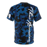 ThatXpression Fashion Navy Blue Black Ultimate Camo Themed Unisex T-shirt XZ3T