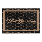 ThatXpression Fashion Script Designer Black and Tan Area Rugs