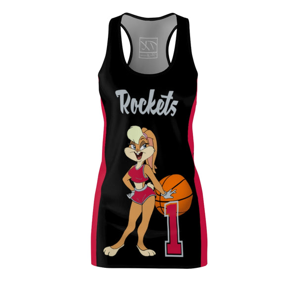 ThatXpression Rockets Home Team Jersey Themed Cartoon Dress ThatXpression Rockets Home Team Jersey Themed Cartoon Dress