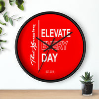 ThatXpression's Motivational Saying Elevate Every Day Wall clock