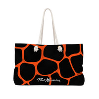 ThatXpression Fashion Stylish Black & Orange Weekender Bag R27KB