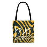 ThatXpression Gym Fit Multi Use Green Bay Themed Swirl Green Gold Tote bag