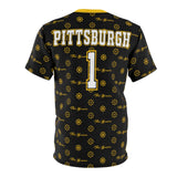 ThatXpression Elegance Men's Black Yellow Pittsburgh S13 Designer T-Shirt
