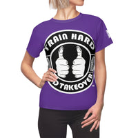ThatXpression Fashion Train Hard Badge Purple Women's T-Shirt-RL