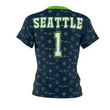 ThatXpression Elegance Women's Navy Green Seattle S12 Designer T-Shirt