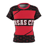 ThatXpression Elegance Women's Black Red Kansas City S12 Designer T-Shirt