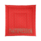 ThatXpression Fashion Arial Designer Red and Tan Comforter